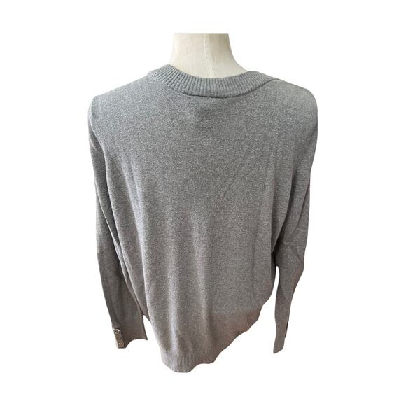 Lane Bryant metallic silver scoop neck sweater 22 - Picture 3 of 6